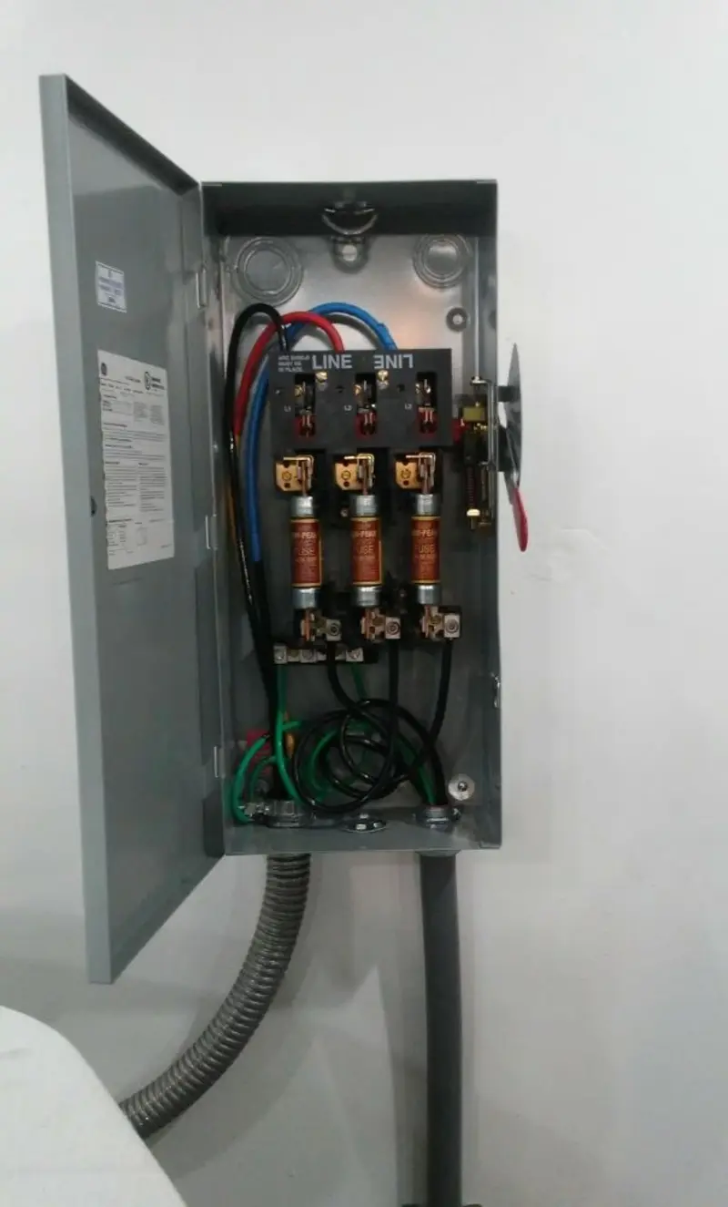 Three-phase disconnect switch installed for Electrical Wiring & Rewiring in Montebello